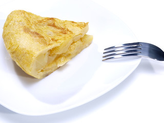 Spanish omelet  portion.