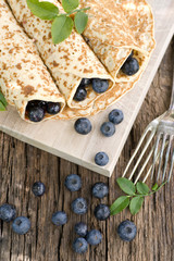 Pfannkuchen mit Heidelbeeren