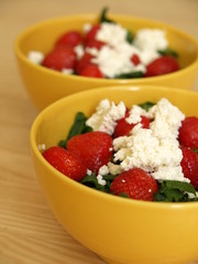 Strawberry with curd