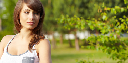 beautiful girl in the Spring Park
