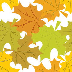seamless pattern of autumn leaves