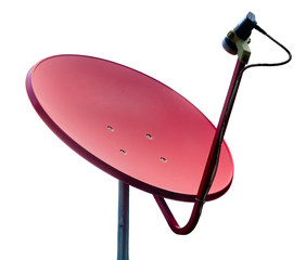 Half Satellite dish with sky background