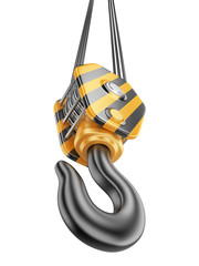 Crane hook 3D. Isolated on white background © Alexander