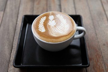 coffee on wood background