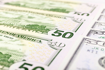 close up - 50-Dollar-Scheine