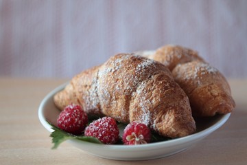 Croissants and berries