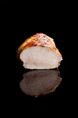 Luxurious chicken steak isolated.