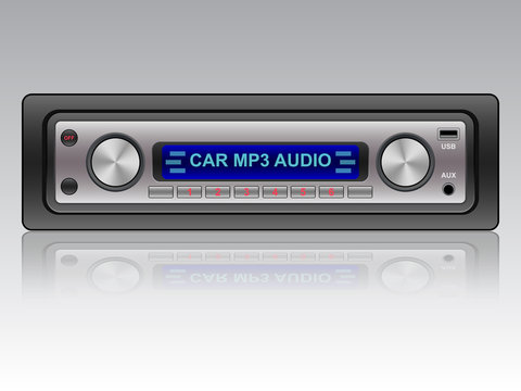 Car audio vector icon