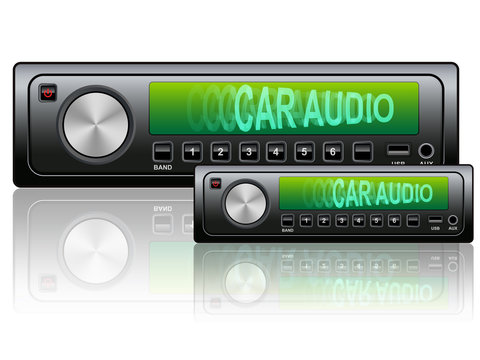 Car audio vector icon