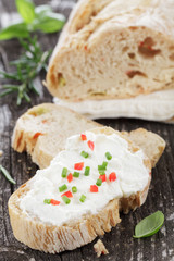 Paprika Ciabatta mit Quark