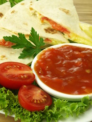 Mexican snack, closeup