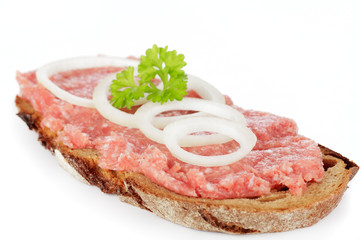 Brot mit Zwiebelmett