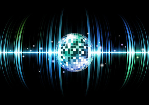 sound wave with discoball