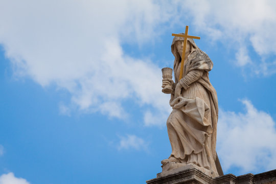 Religious figure  on top of St. Blaise church