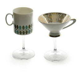 Two cup mug glasses