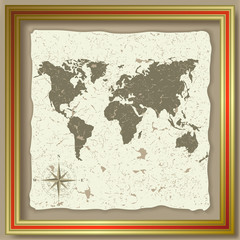 Abstract background with olden map