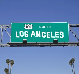 Zelfklevend Fotobehang 101 Los Angeles Freeway Sign © trekandphoto
