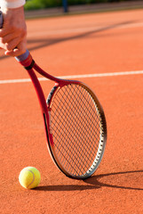 tennis on clay court
