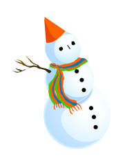 vector icon snow man