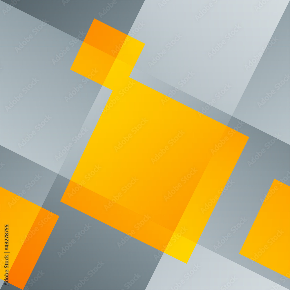 Poster Intersecting lines and orange squares. Abstract seamless backgro