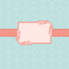 Template frame design for greeting card .