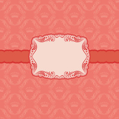 Template frame design for greeting card .