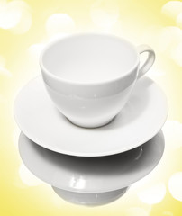 White empty cup