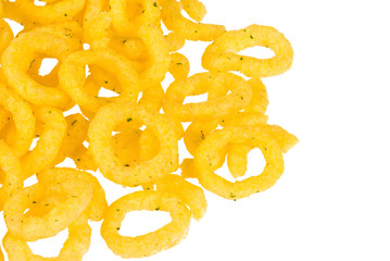 Yellow maize onion snacks