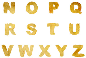 Vintage concept or conceptual old retro aged paper texture isola