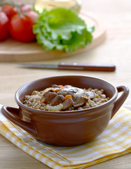 Buckwheat porridge with liver