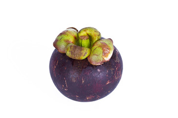 Fresh Mangosteen on white background