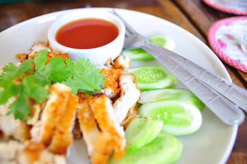 Fry chicken and sauce