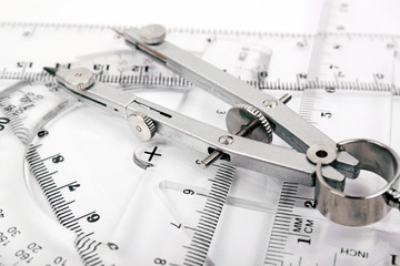 compass on rulers