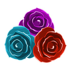 Roses garnies