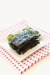 Korean roasted seaweed in plate © tama