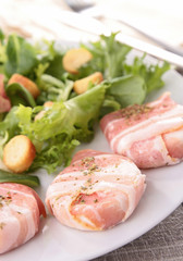 goat cheese with bacon