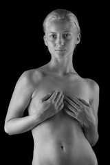 Neautiful nude body of young woman