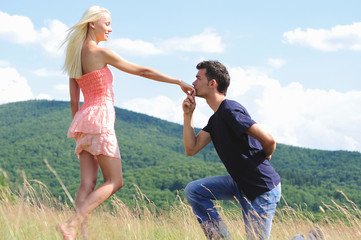 Boyfriend kiss girl hand