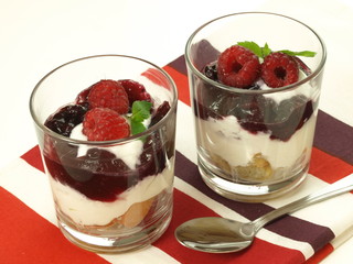 Raspberry pudding