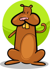 cartoon doodle of cute hamster