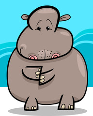Hippo or Hippopotamus Cartoon