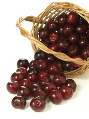Cherries from wicker