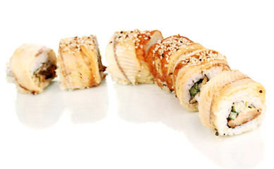 Tasty rolls isolated on white