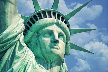 Foto auf Acrylglas Freiheitsstatue Freiheitsstatue-Manhattan-Liberty Island-NY