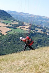 Obraz premium Décollage parapentiste