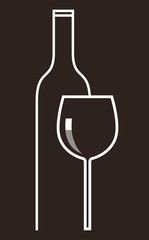 Bottle of wine and glasses