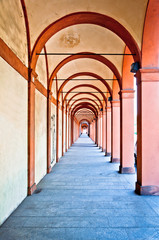 San Luca arcade (the longest porch in the world). Bologna, Italy