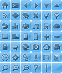 41 web icons isolated 1 blank blue - obrazy, fototapety, plakaty