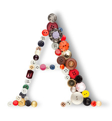 Buttons alphabet  - letter A -