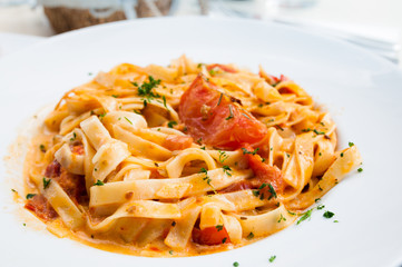 Italian meat sauce pasta